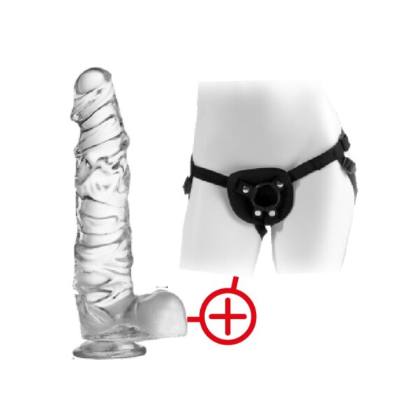 Combo Cristal Arnés + Dildo 22 cm