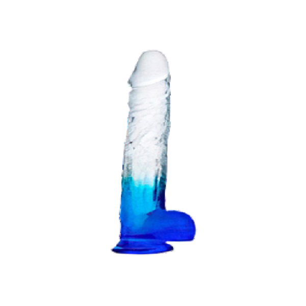 Consolador Dildo Iris Toy Clear Azul 24 cm