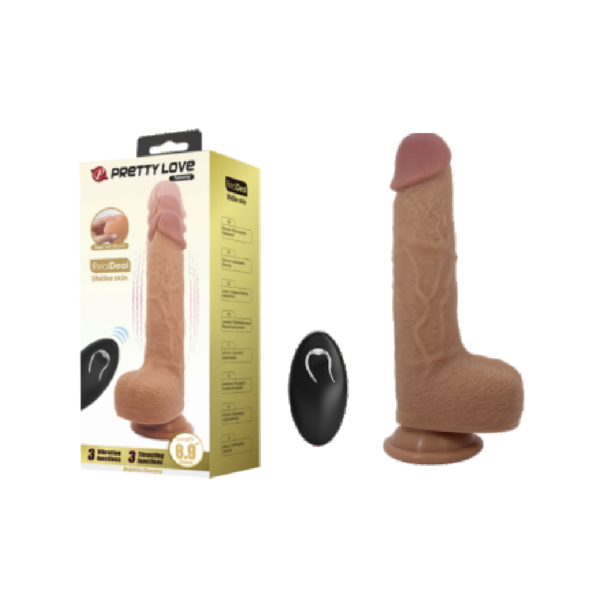 Vibrador Retractil Tommy Real - Pretty Love 22.5 cm