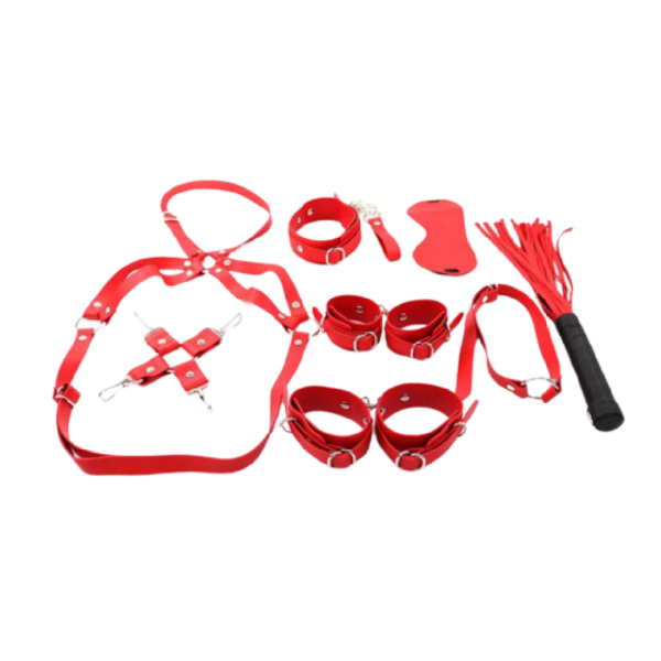 Kit Bondage Rojo Pasión 6 Piezas