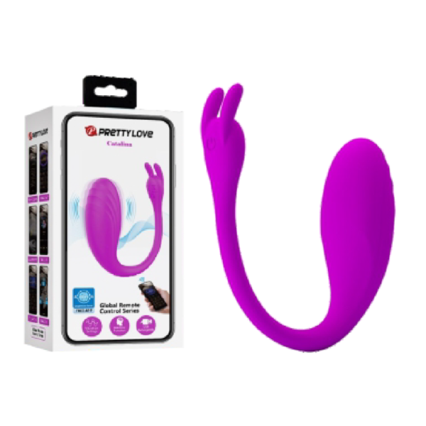 Consolador Vibrador con App Global Catalina - Pretty Love 10 cm