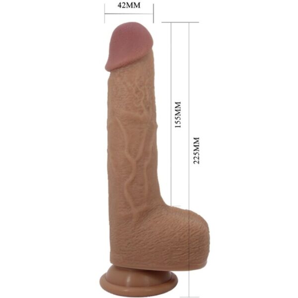 Vibrador Retractil Tommy Real - Pretty Love 22.5 cm - Imagen 2